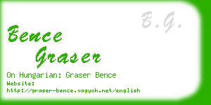 bence graser business card